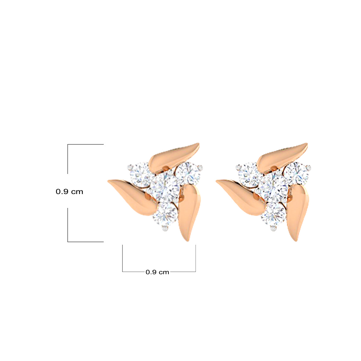 Rose Gold Flora Studs