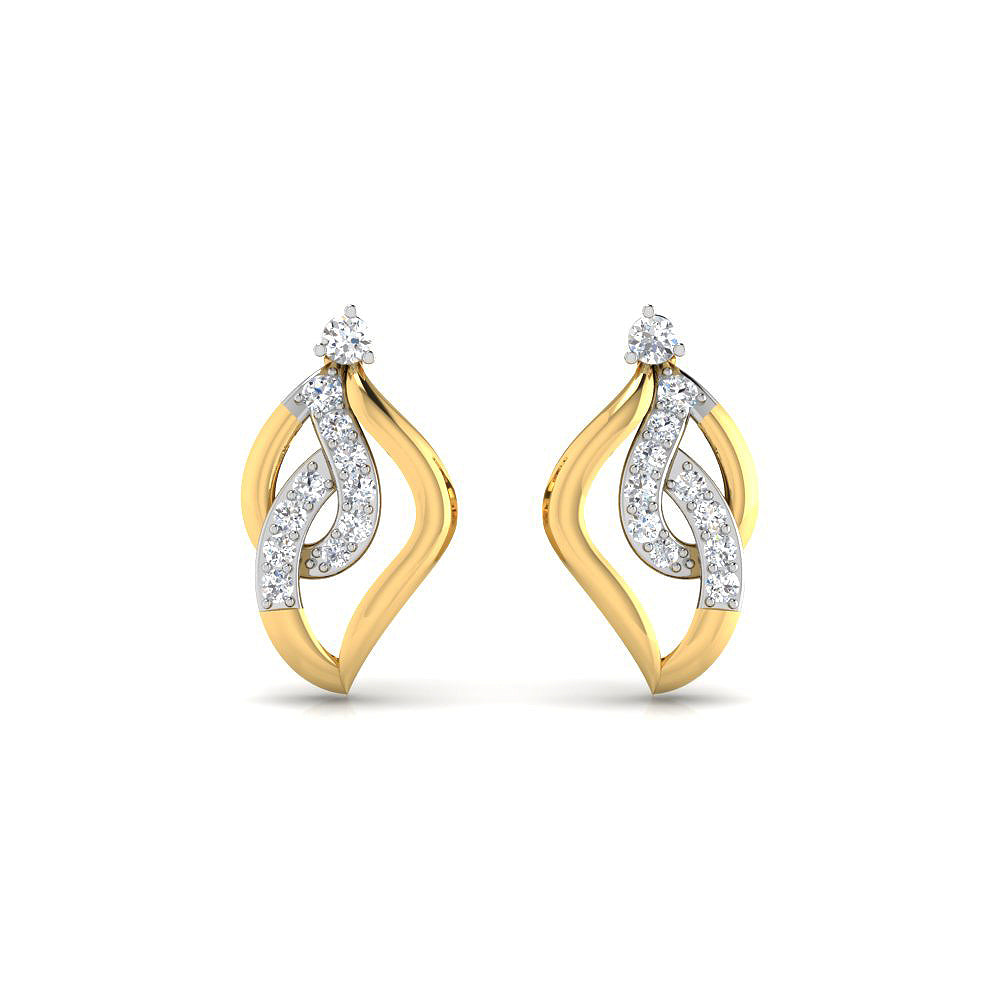 Radiant Swirl Gold Studs