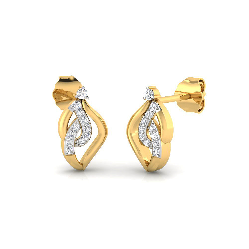 Radiant Swirl Gold Studs