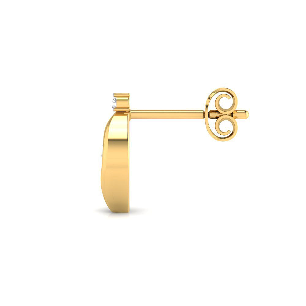 Radiant Swirl Gold Studs
