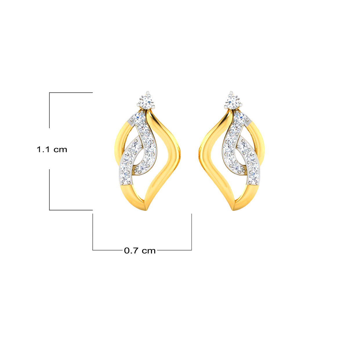 Radiant Swirl Gold Studs
