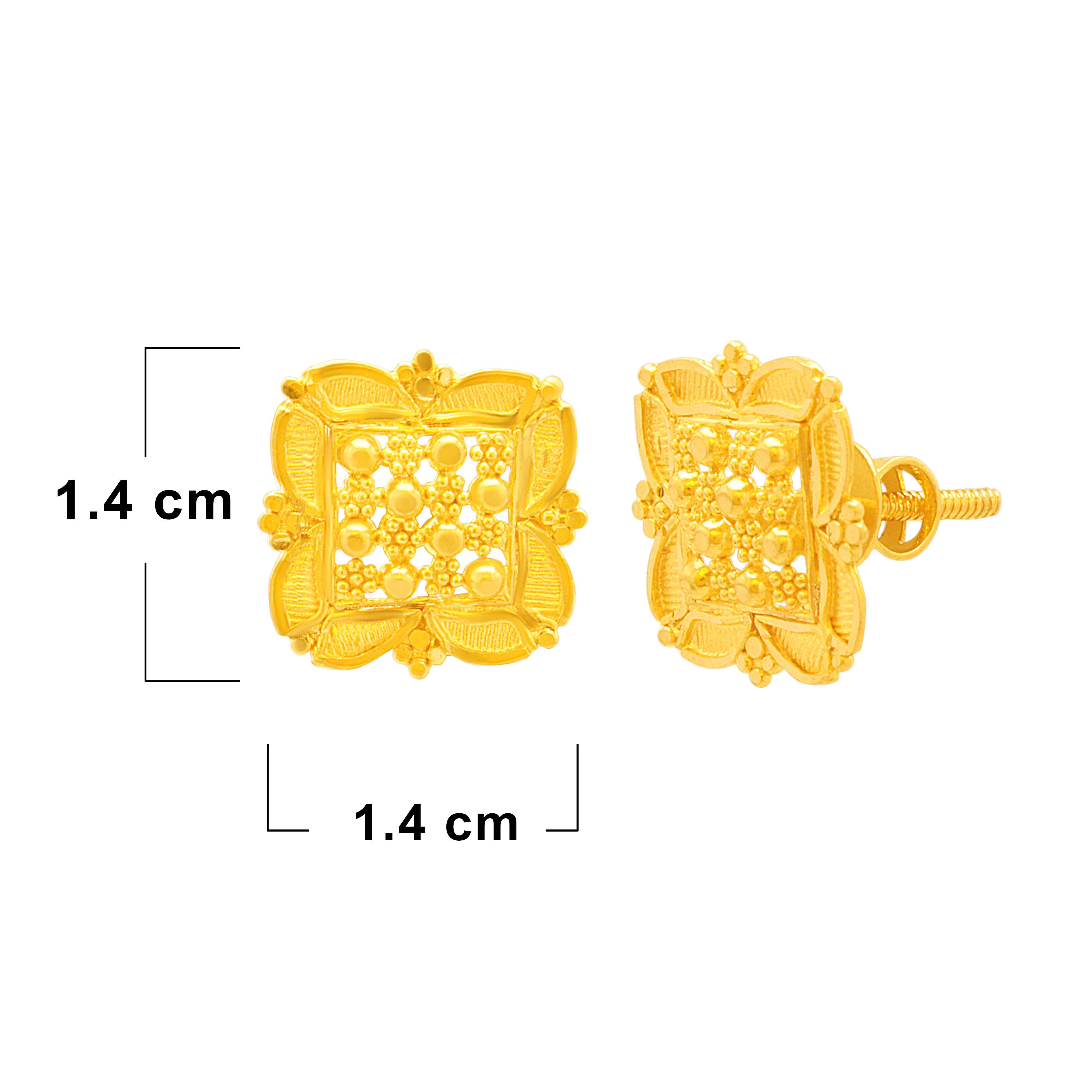 Ritzy Glow 22K Gold Quad Studs