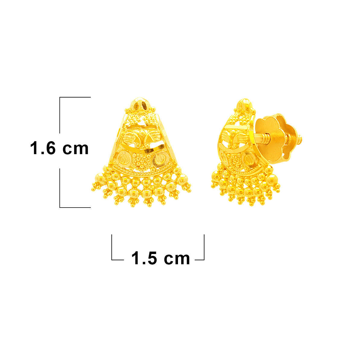 Royal Lustre 22K Gold Studs