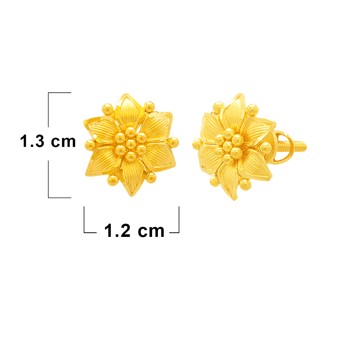 Mesmeric Daisy 22K Gold Studs