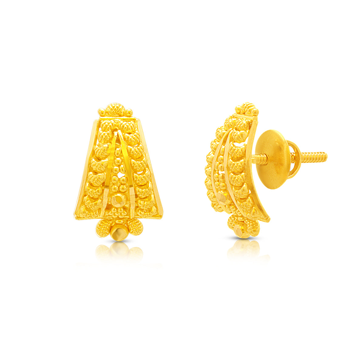Imperial Glory 22K Gold Hoops