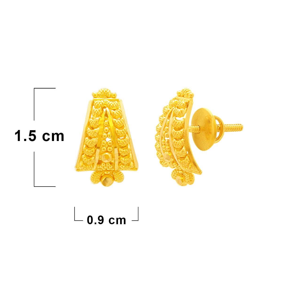 Imperial Glory 22K Gold Hoops
