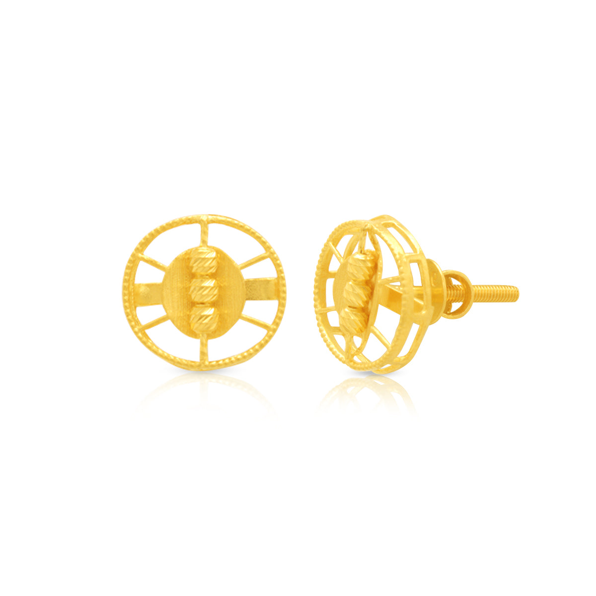 Serene Glow 22K Gold Studs