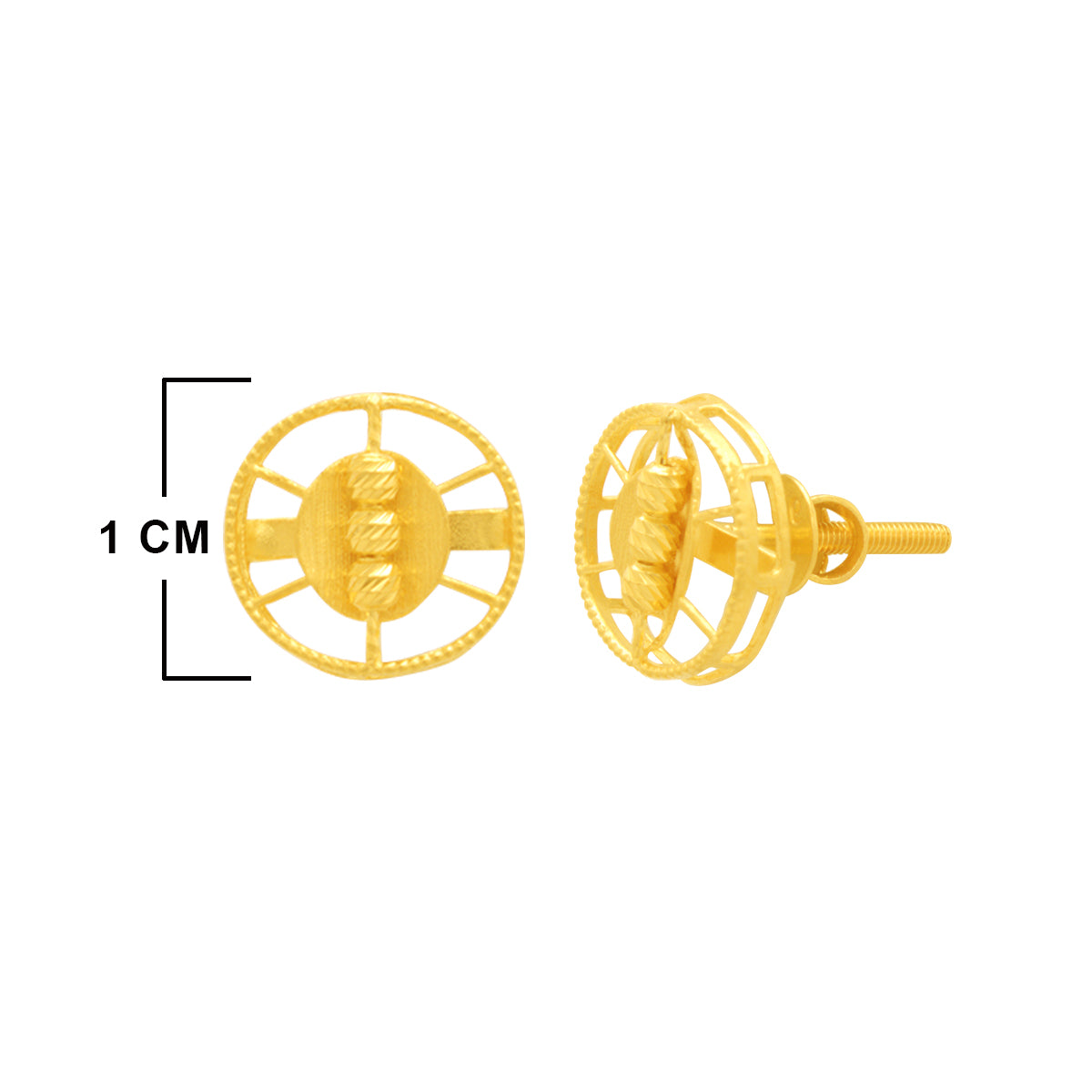 Serene Glow 22K Gold Studs