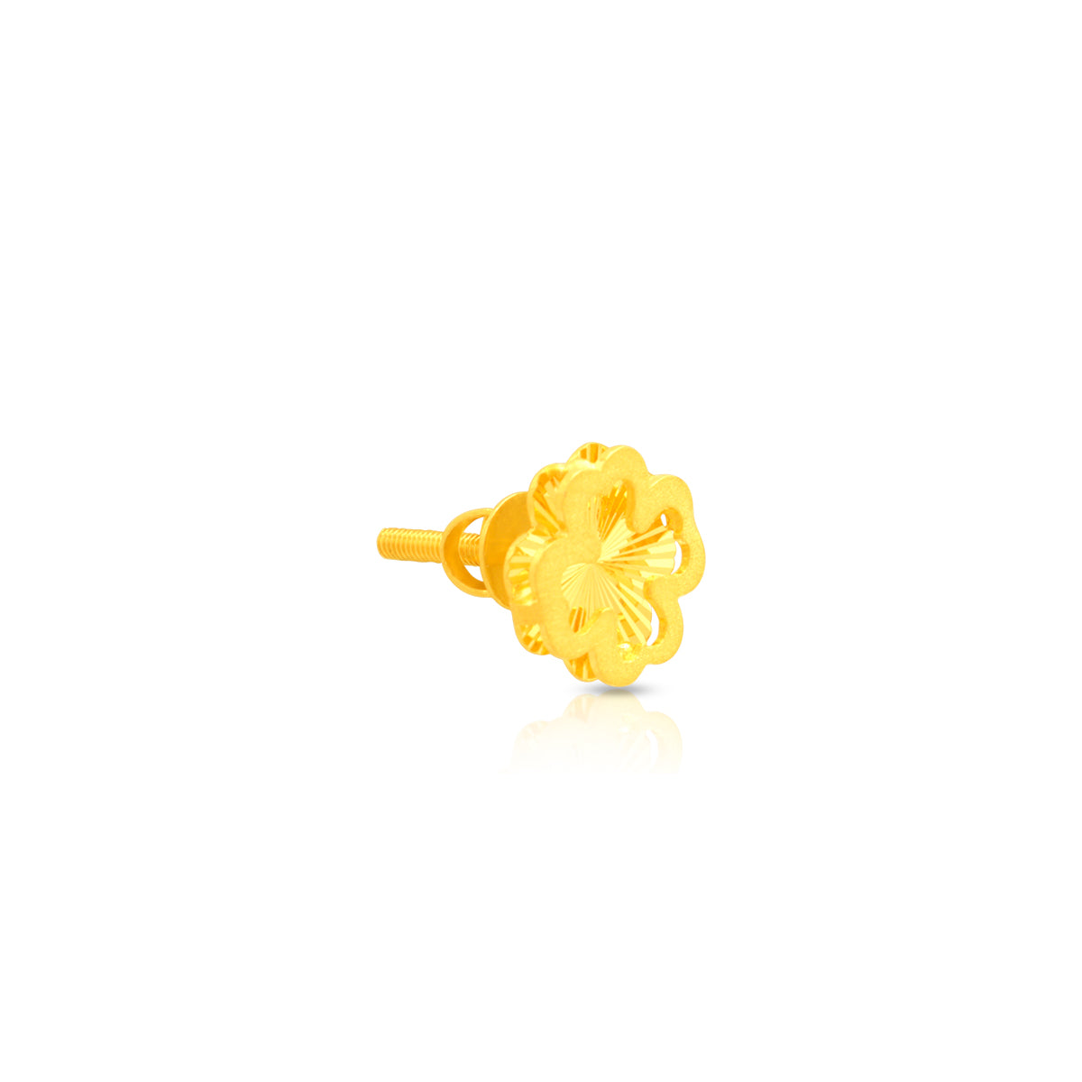 Gleaming Blossom 22K Gold Studs