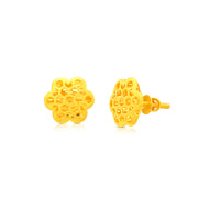 Luxuriant Blossom 22K Gold Studs