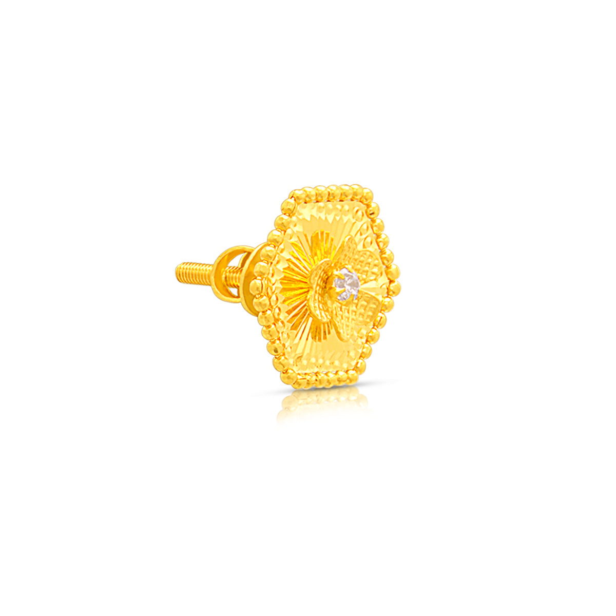 Hexa Blossom 22K Gold Studs