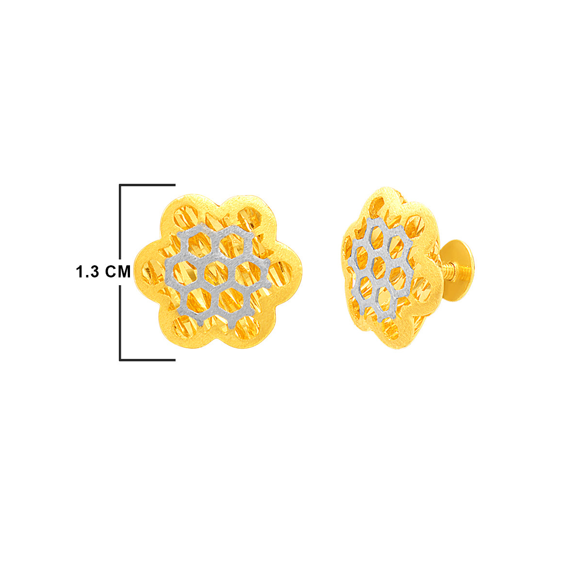 Soft Blossom Grace 22K Gold Studs