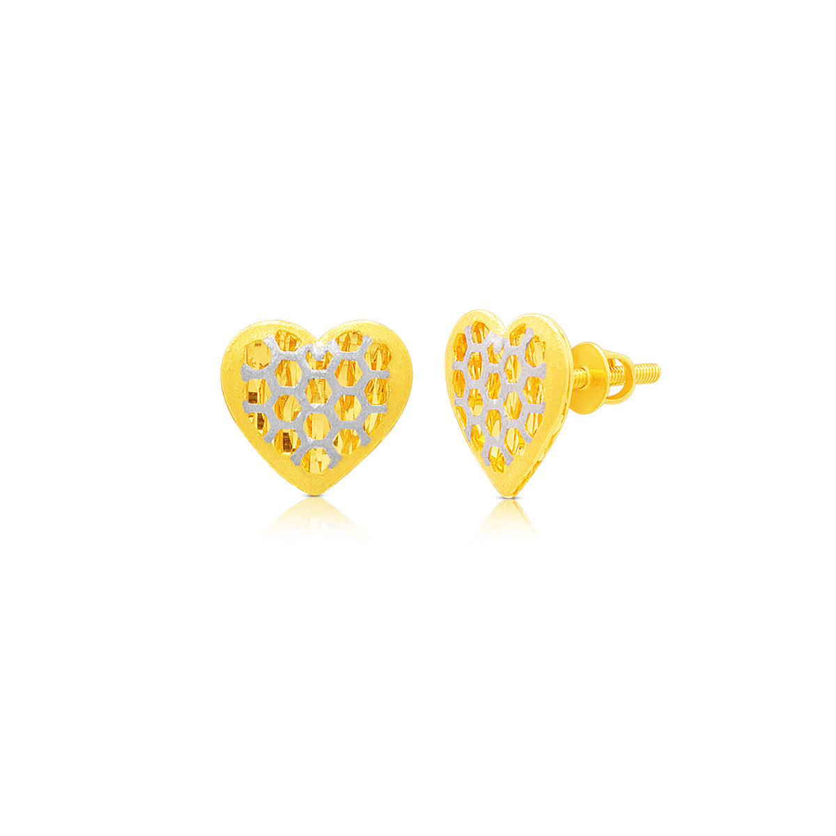 Delicate Love 22K Gold Studs