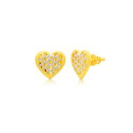 Delicate Love 22K Gold Studs