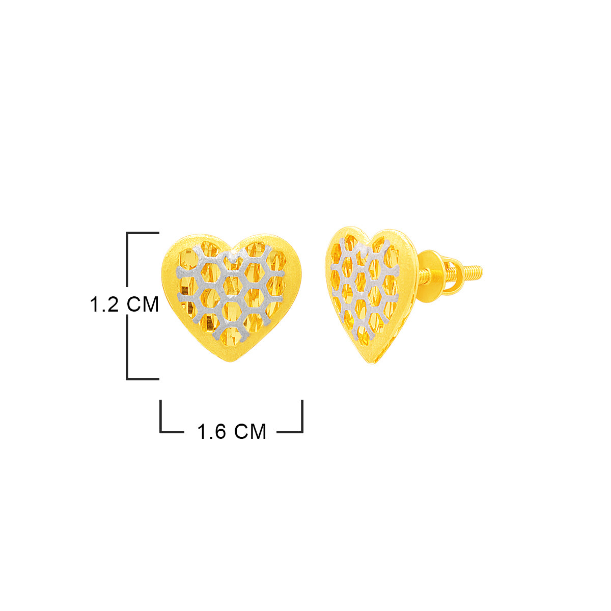 Delicate Love 22K Gold Studs