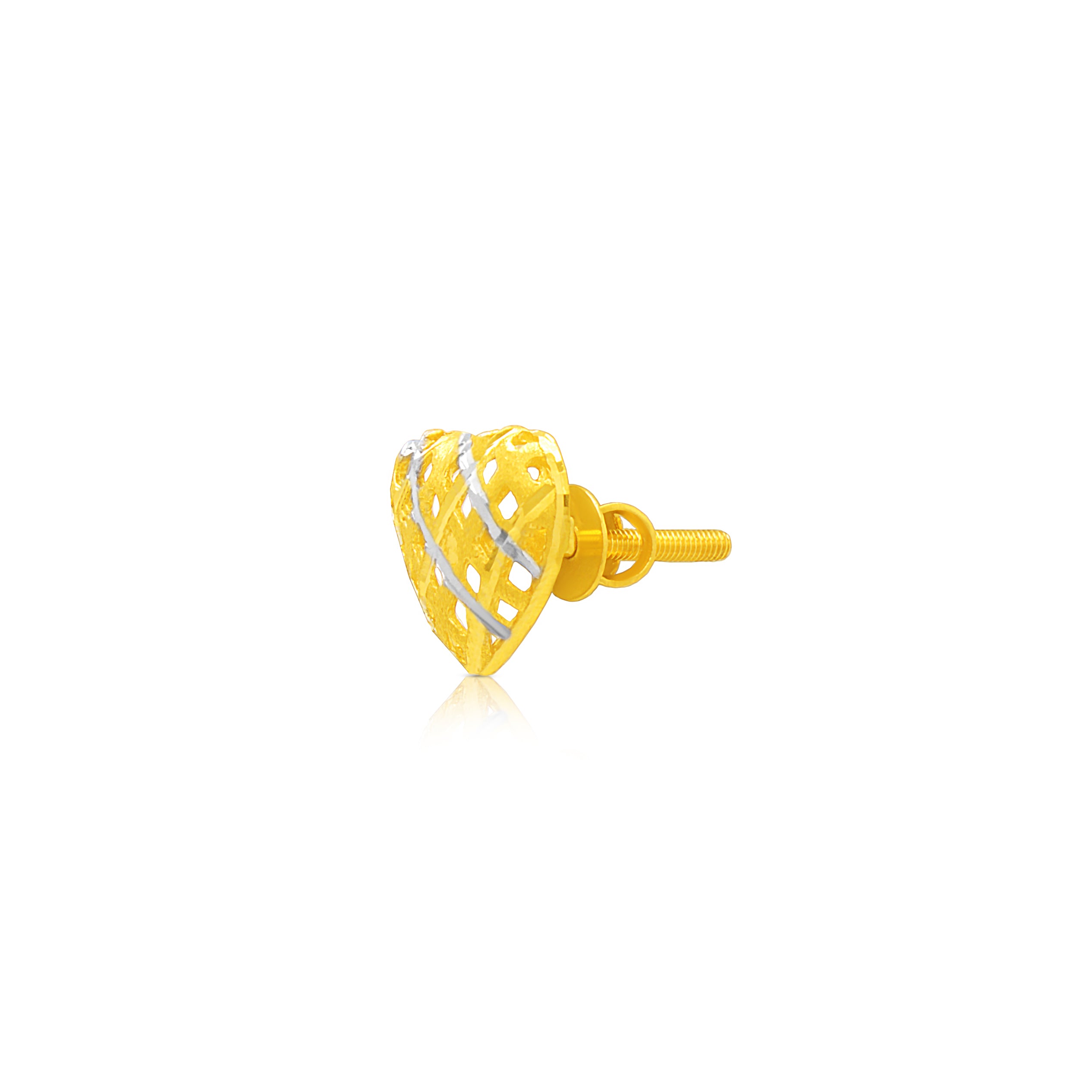 Gleaming Affection 22K Gold Studs