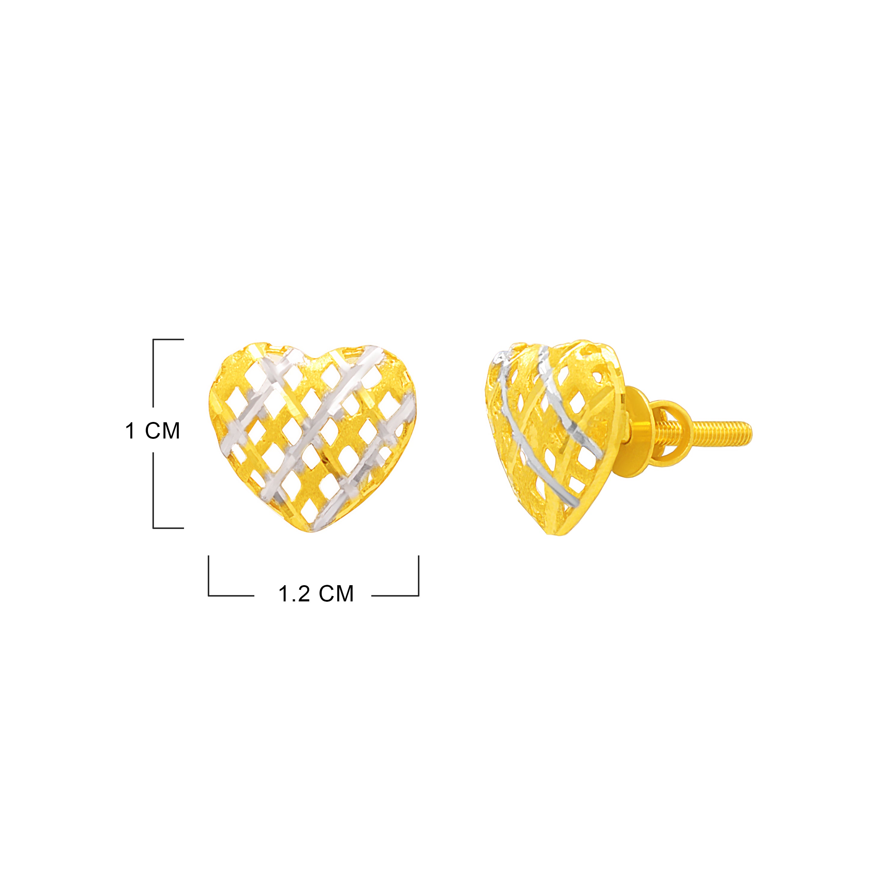 Gleaming Affection 22K Gold Studs