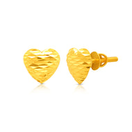 Pure Heart Glow 22K Gold Studs