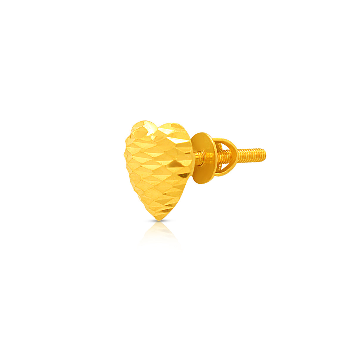 Pure Heart Glow 22K Gold Studs