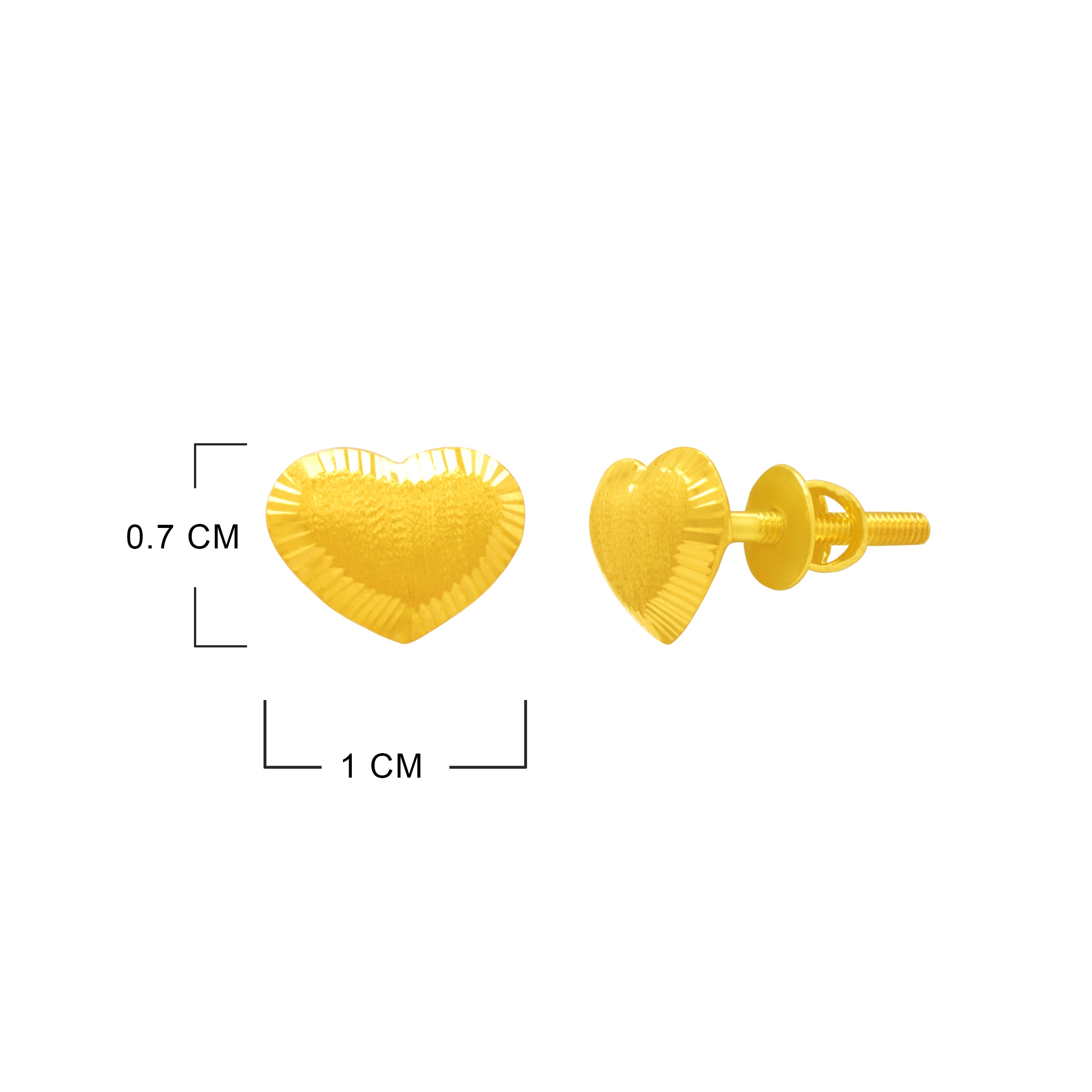 Dainty Lustrous 22K Gold Studs