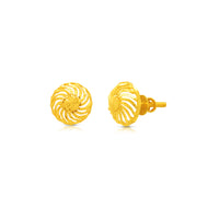 Spiral Blossom 22K Gold Studs