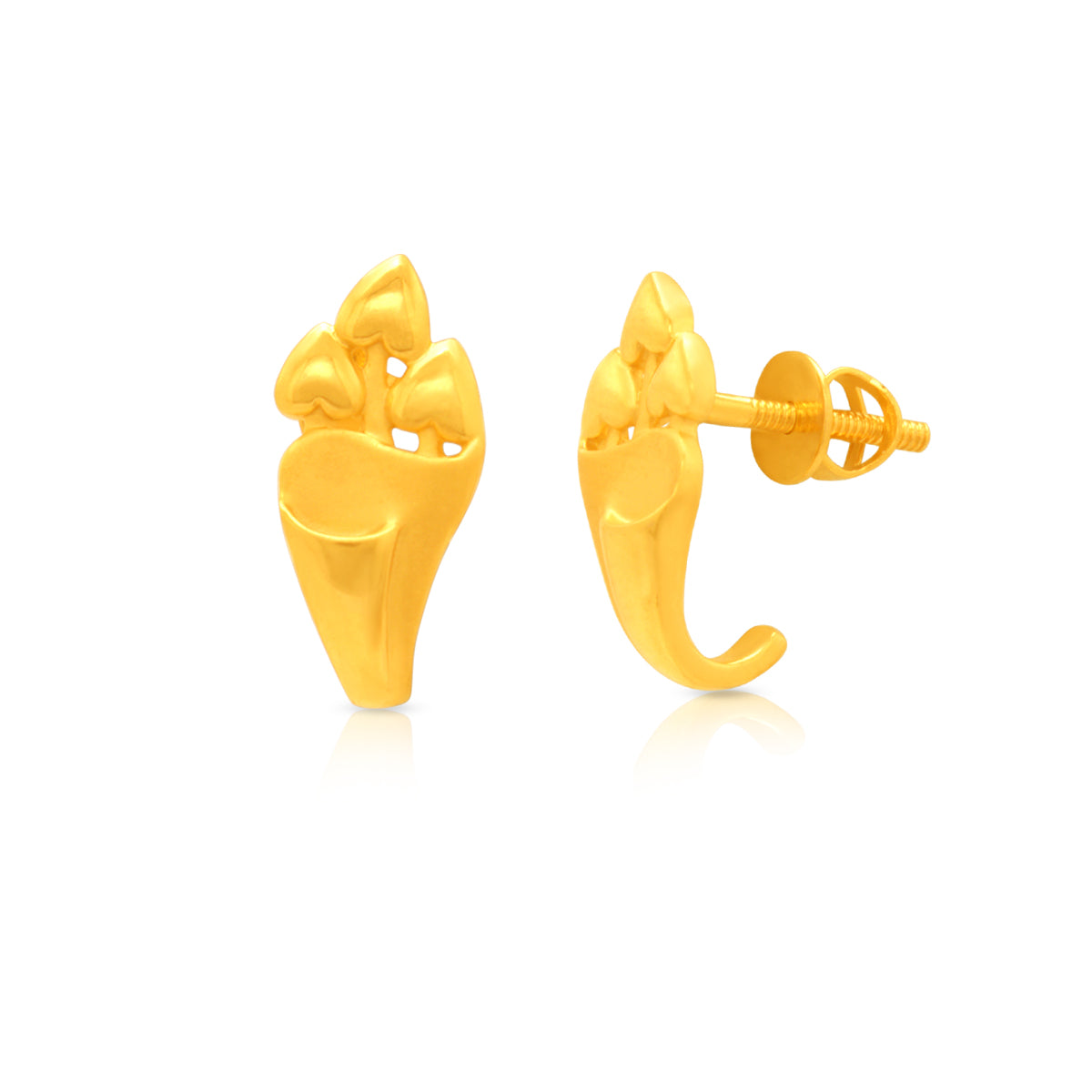 Modest Petal Shine 22K Gold Hoops