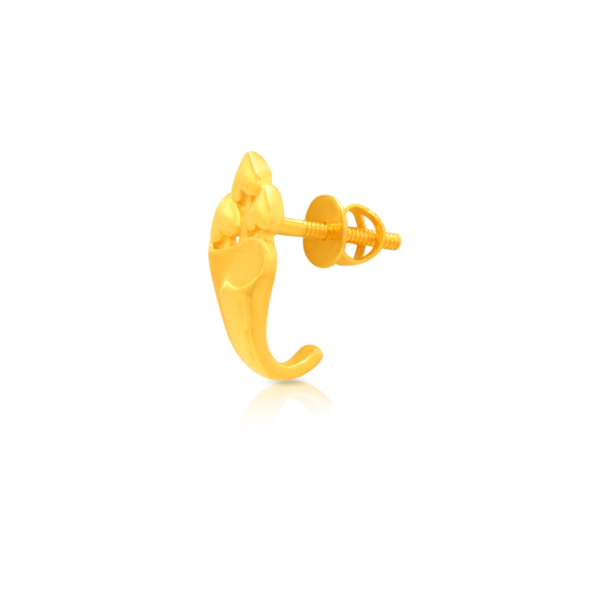 Modest Petal Shine 22K Gold Hoops
