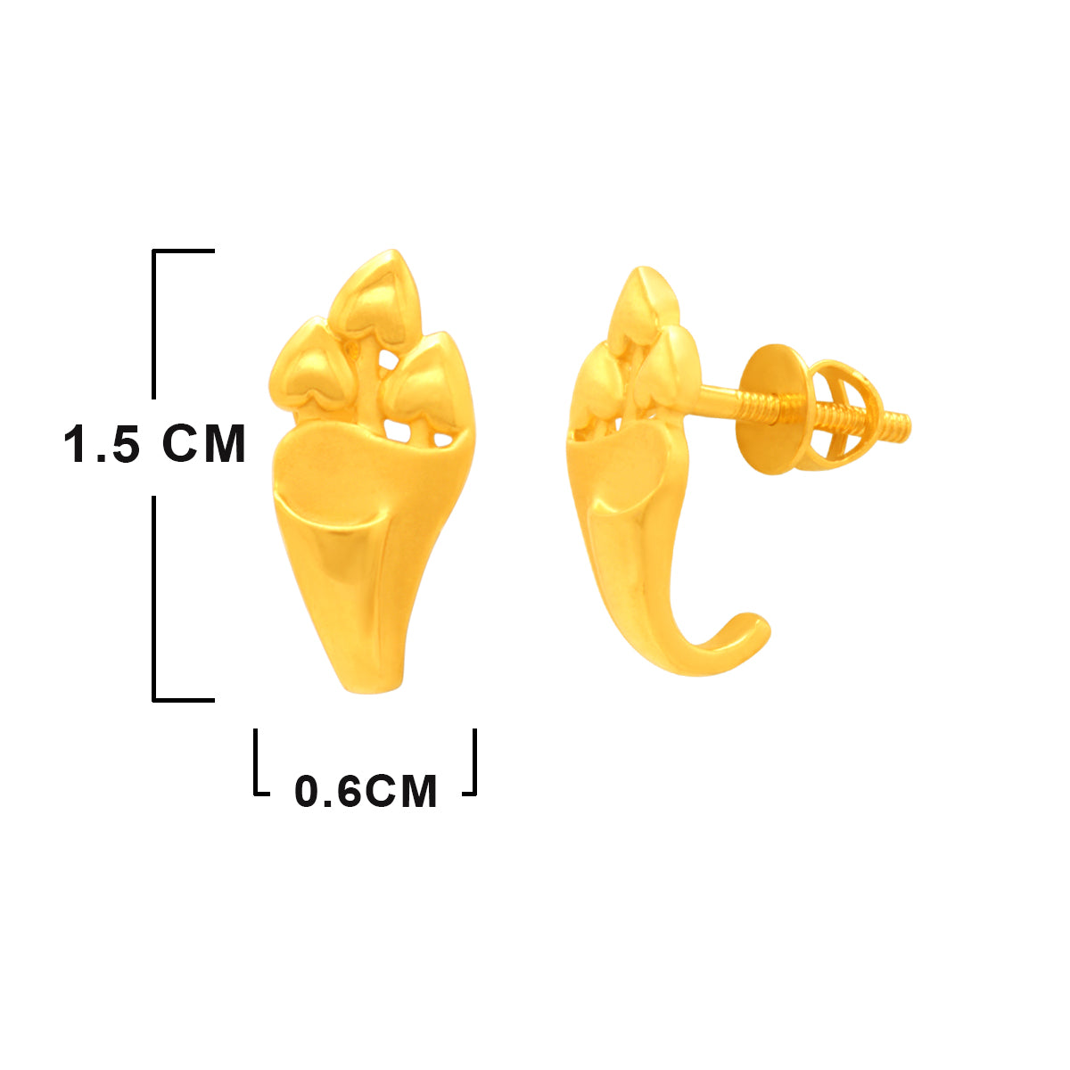Modest Petal Shine 22K Gold Hoops