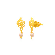 Gleaming Bloom 22K Gold Studs