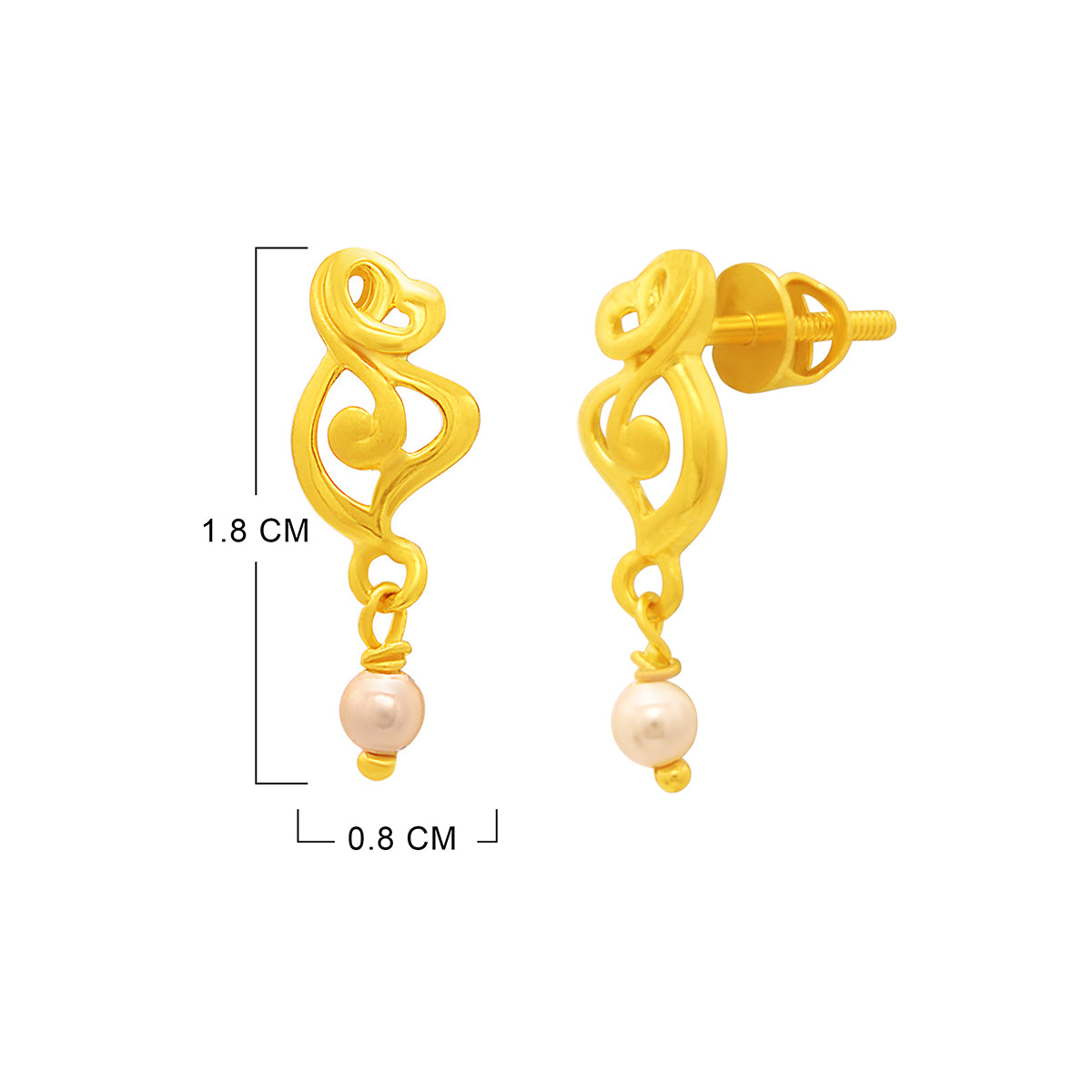 Enigmatic Essence 22K Gold Danglers