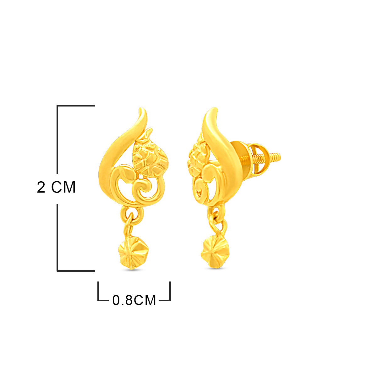 Glourious Essence 22K Gold Danglers