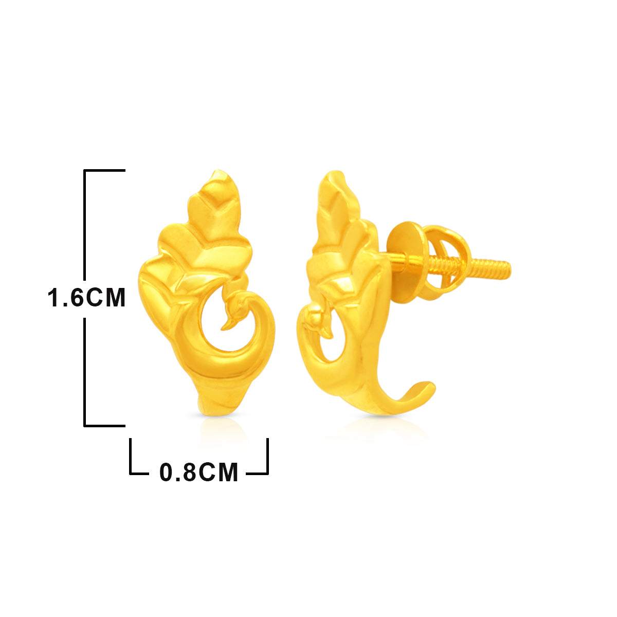 Brilliant Charm 22K Gold Studs