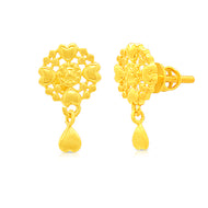 Imperial Floral Charm 22K Gold Danglers
