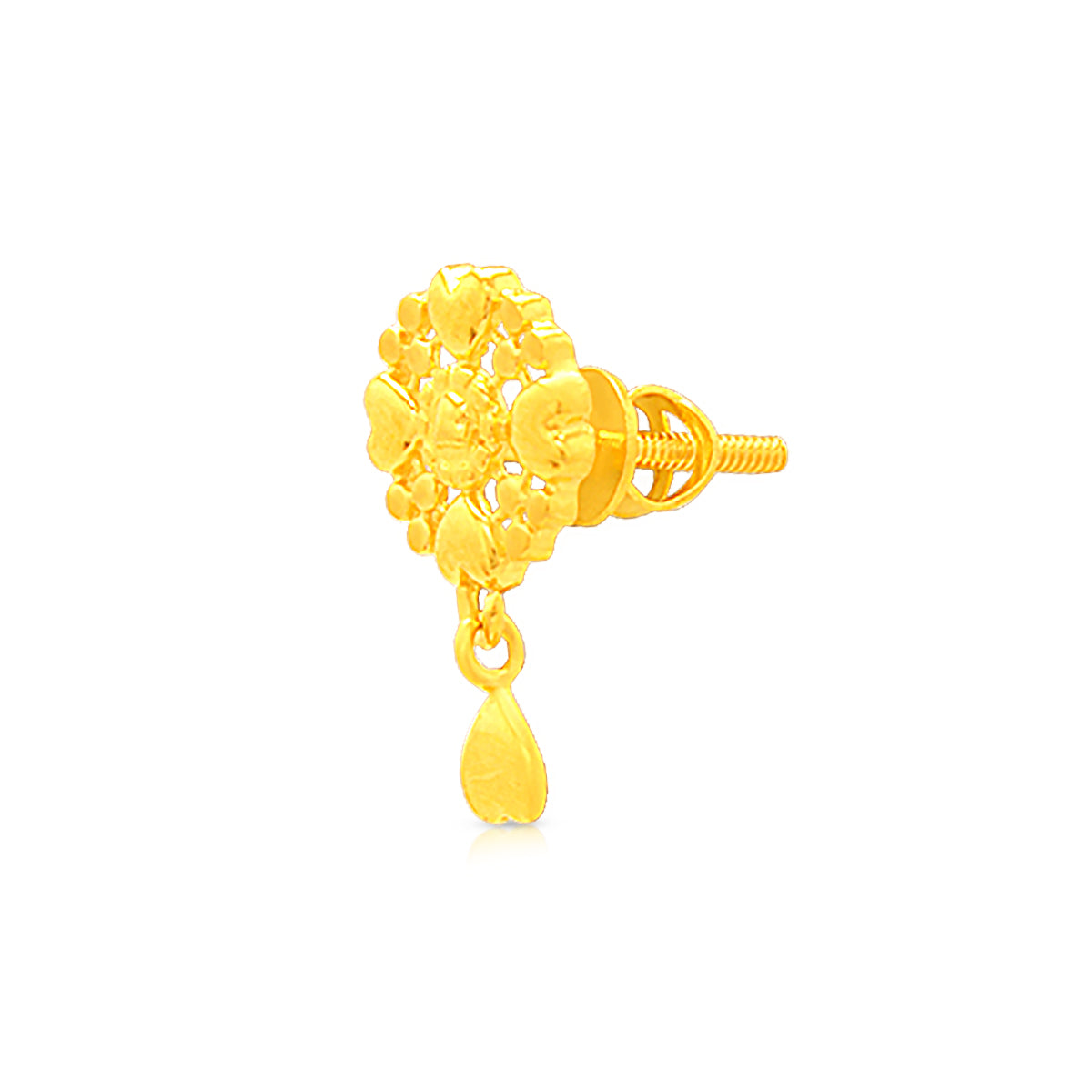 Imperial Floral Charm 22K Gold Danglers