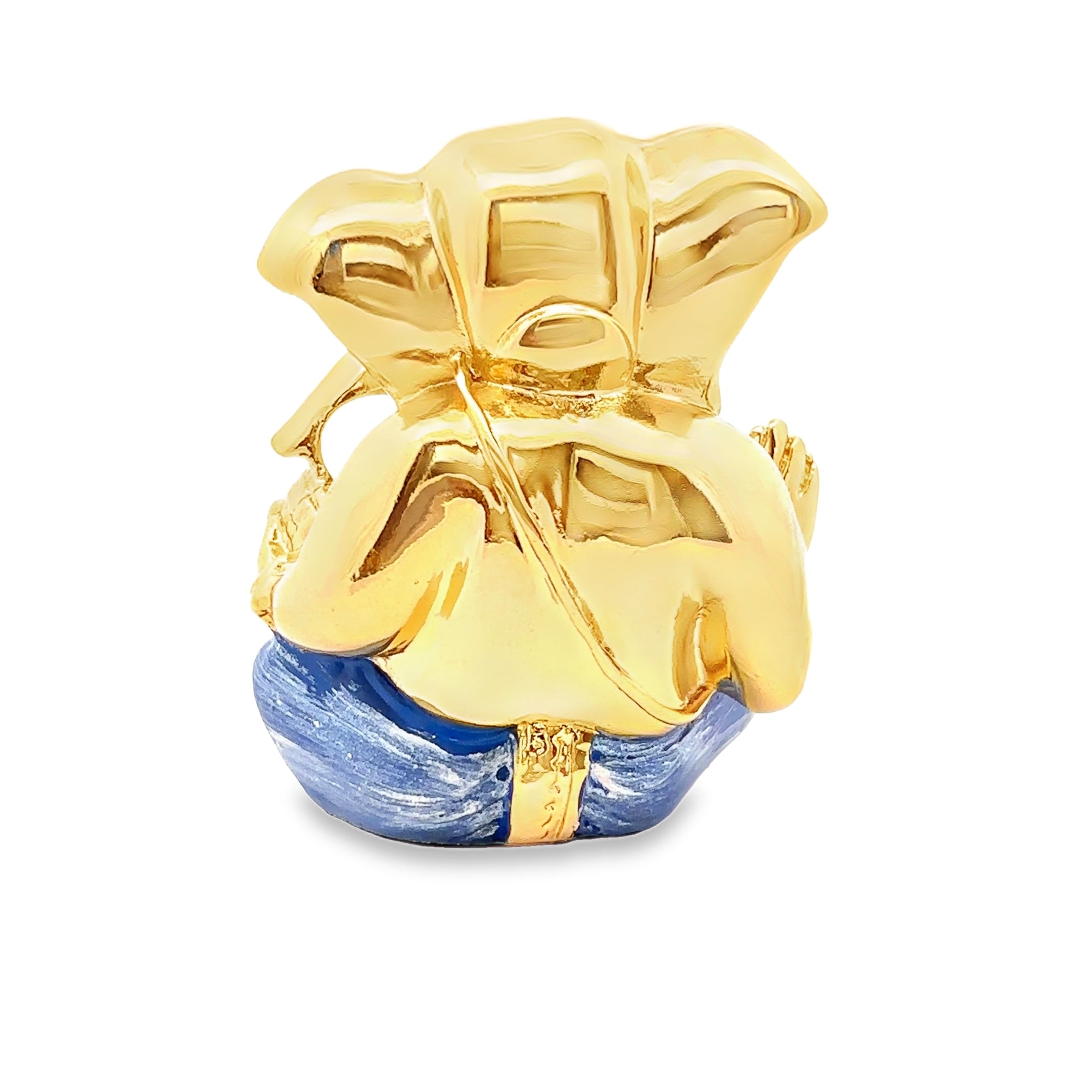 Divine Grace Golden Silver Lord Ganesha Statue