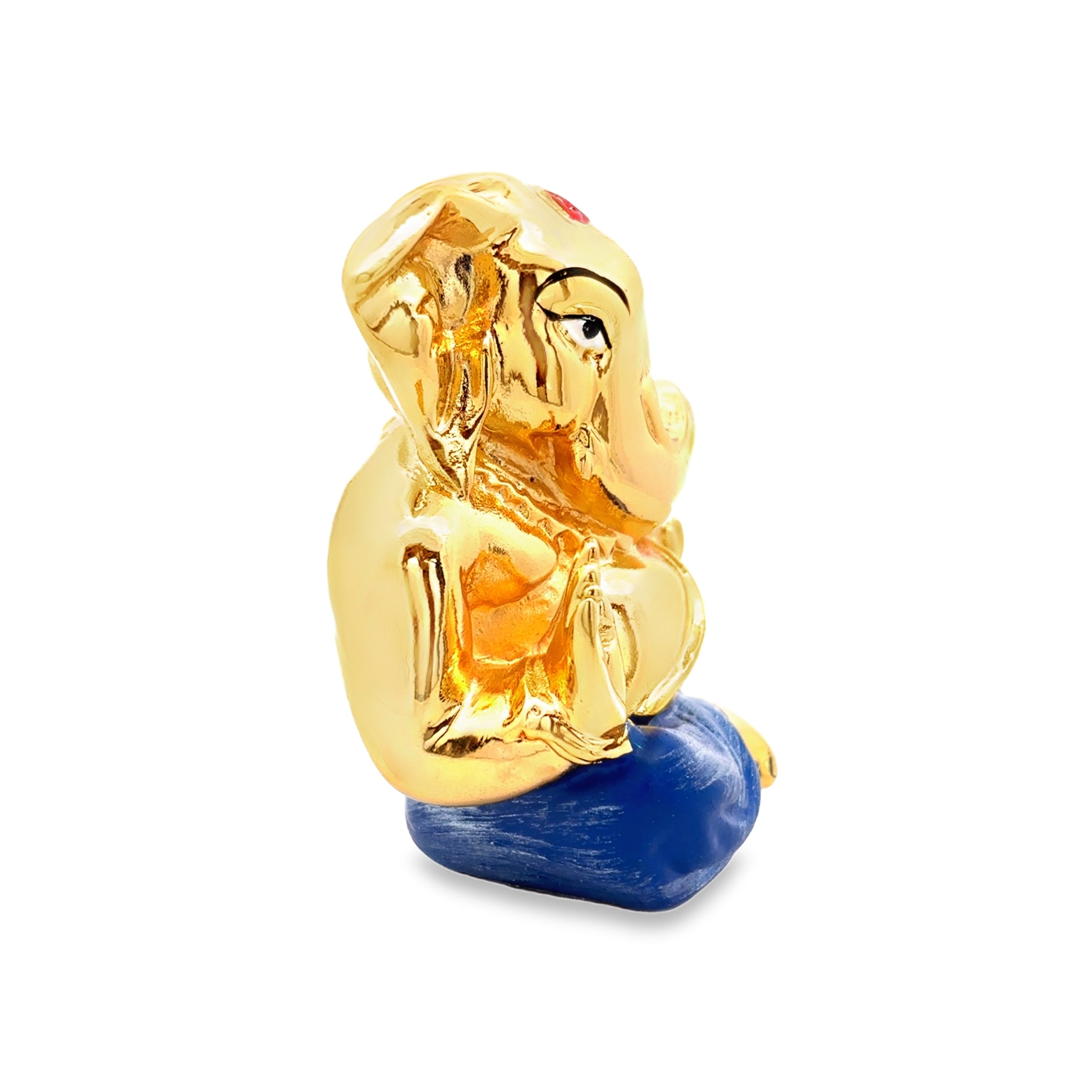 Divine Grace Golden Silver Lord Ganesha Statue