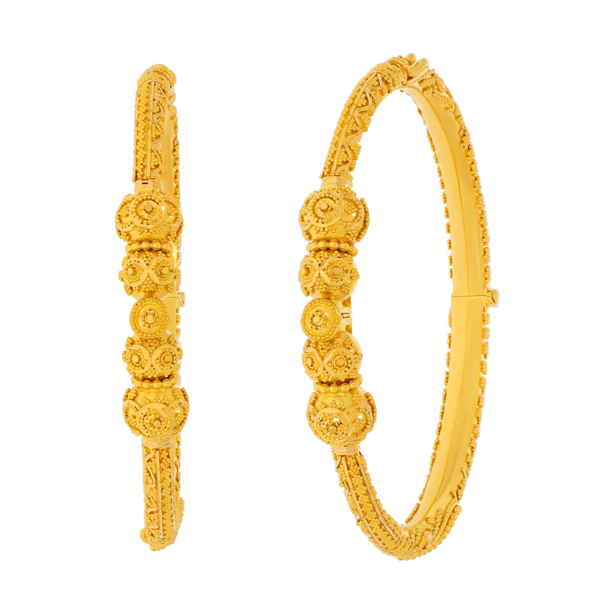 Lustrous Bloom Gold Bangle