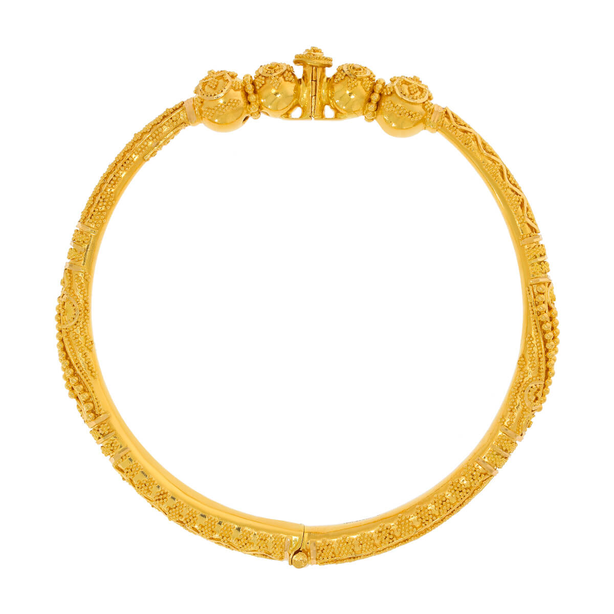 Lustrous Bloom Gold Bangle