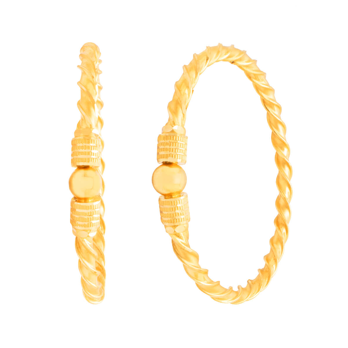 Elegant Gold Lash Motif Bangle