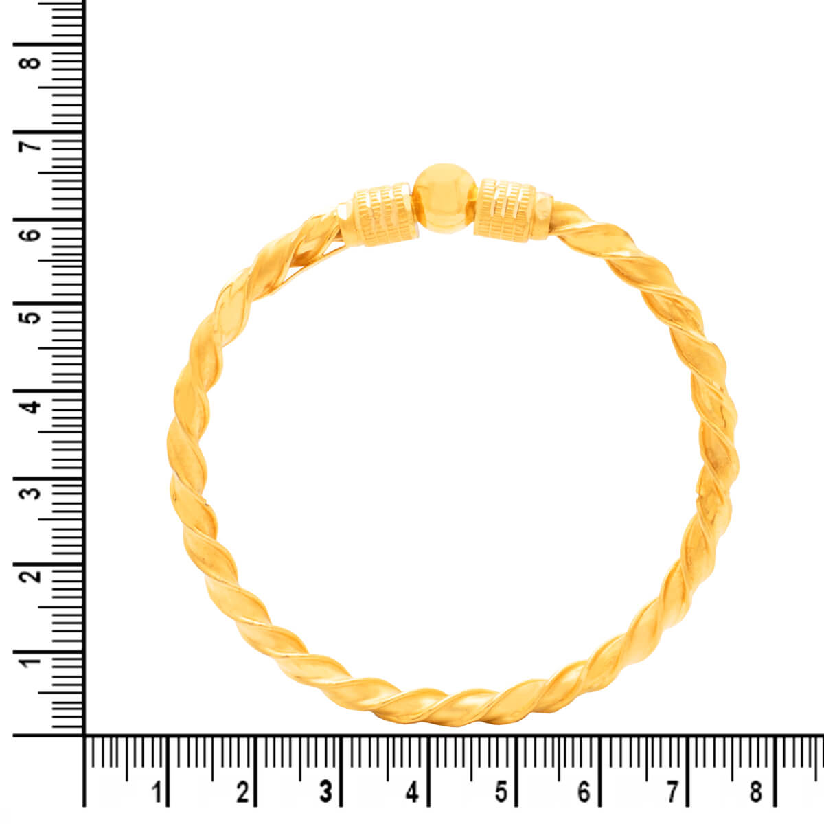 Elegant Gold Lash Motif Bangle