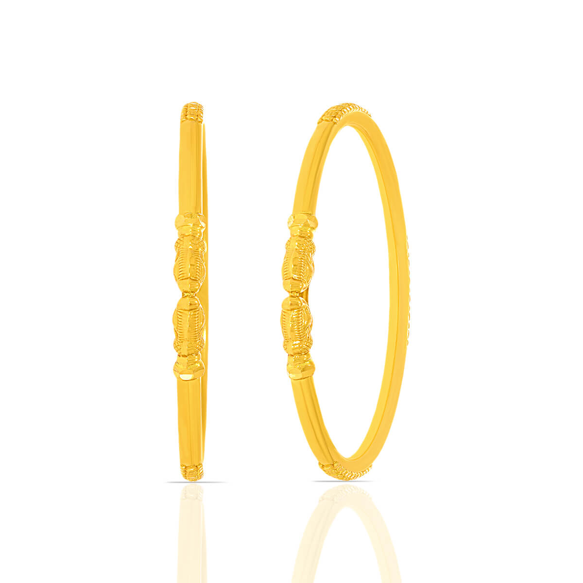 Gleaming Charm Gold Bangle
