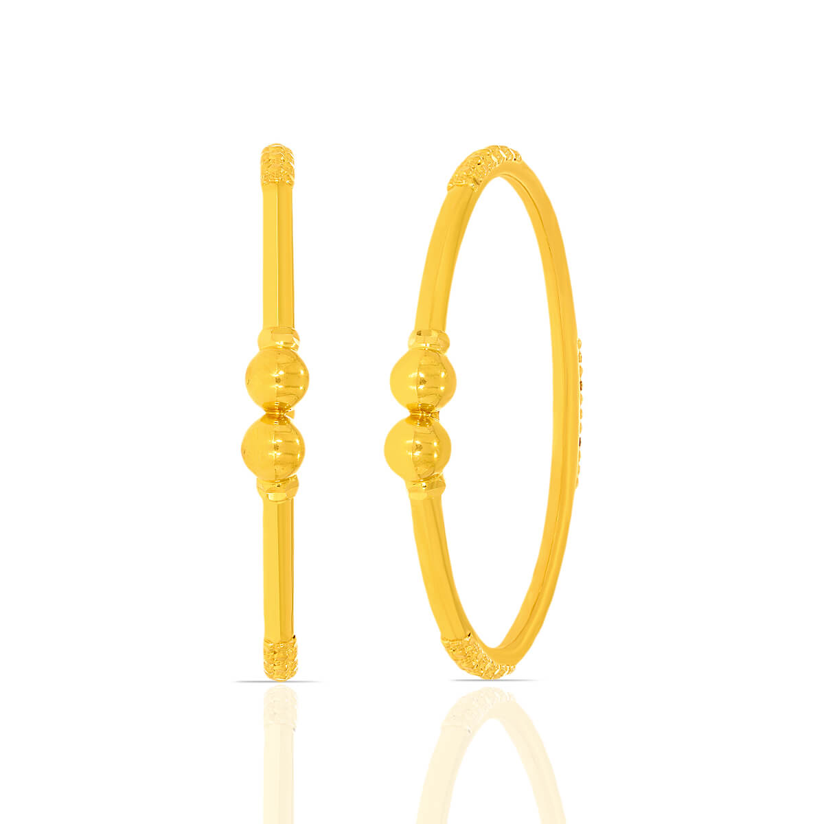 Gold Bangle with Glowing Charm