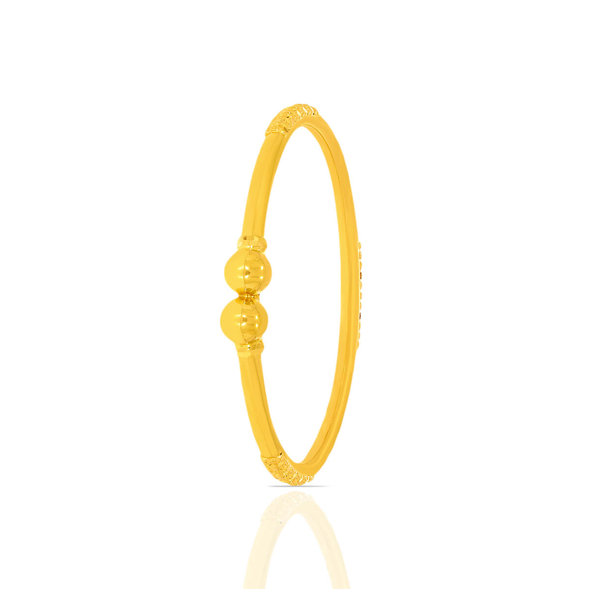 Gold Bangle with Glowing Charm