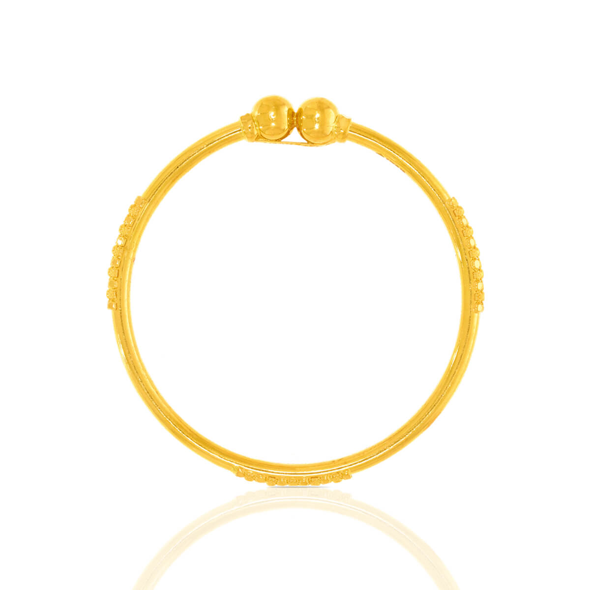 Gold Bangle with Glowing Charm