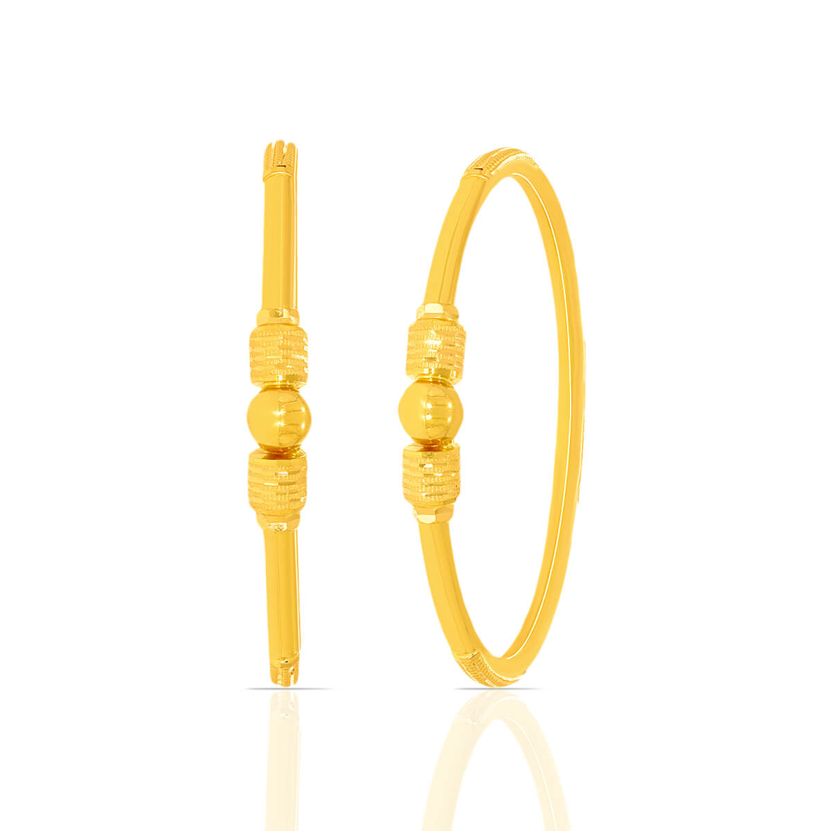 Gold Bangle with Gleaming Charm