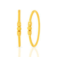 Gold Bangle with Gleaming Charm