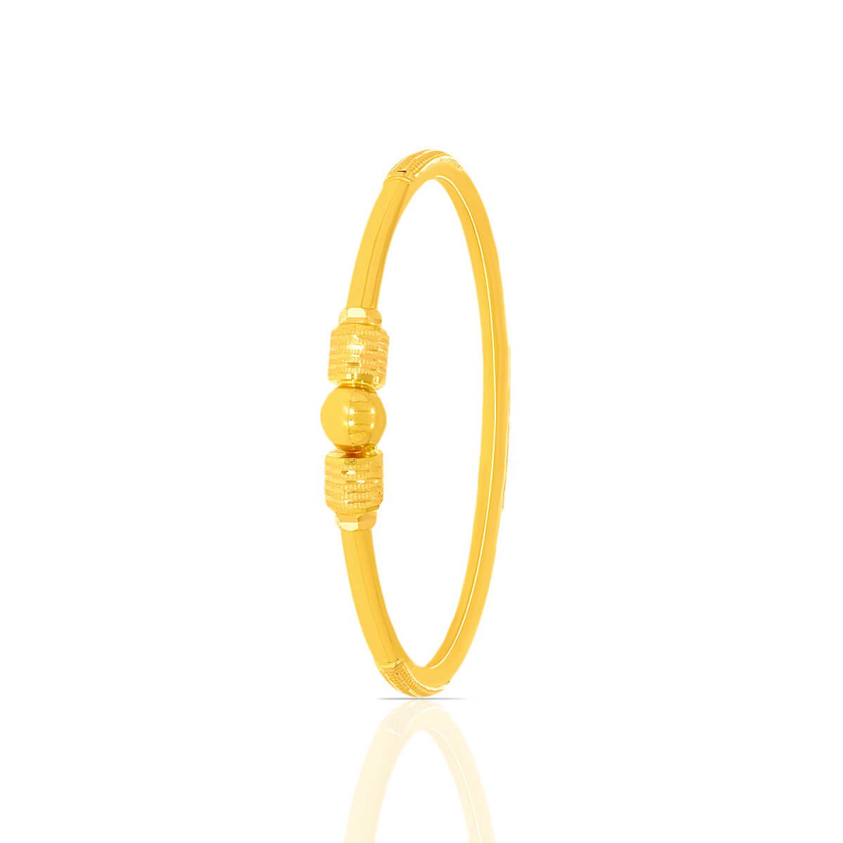 Gold Bangle with Gleaming Charm