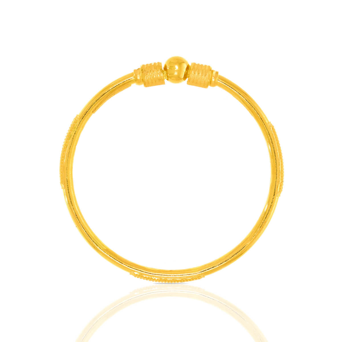 Gold Bangle with Gleaming Charm