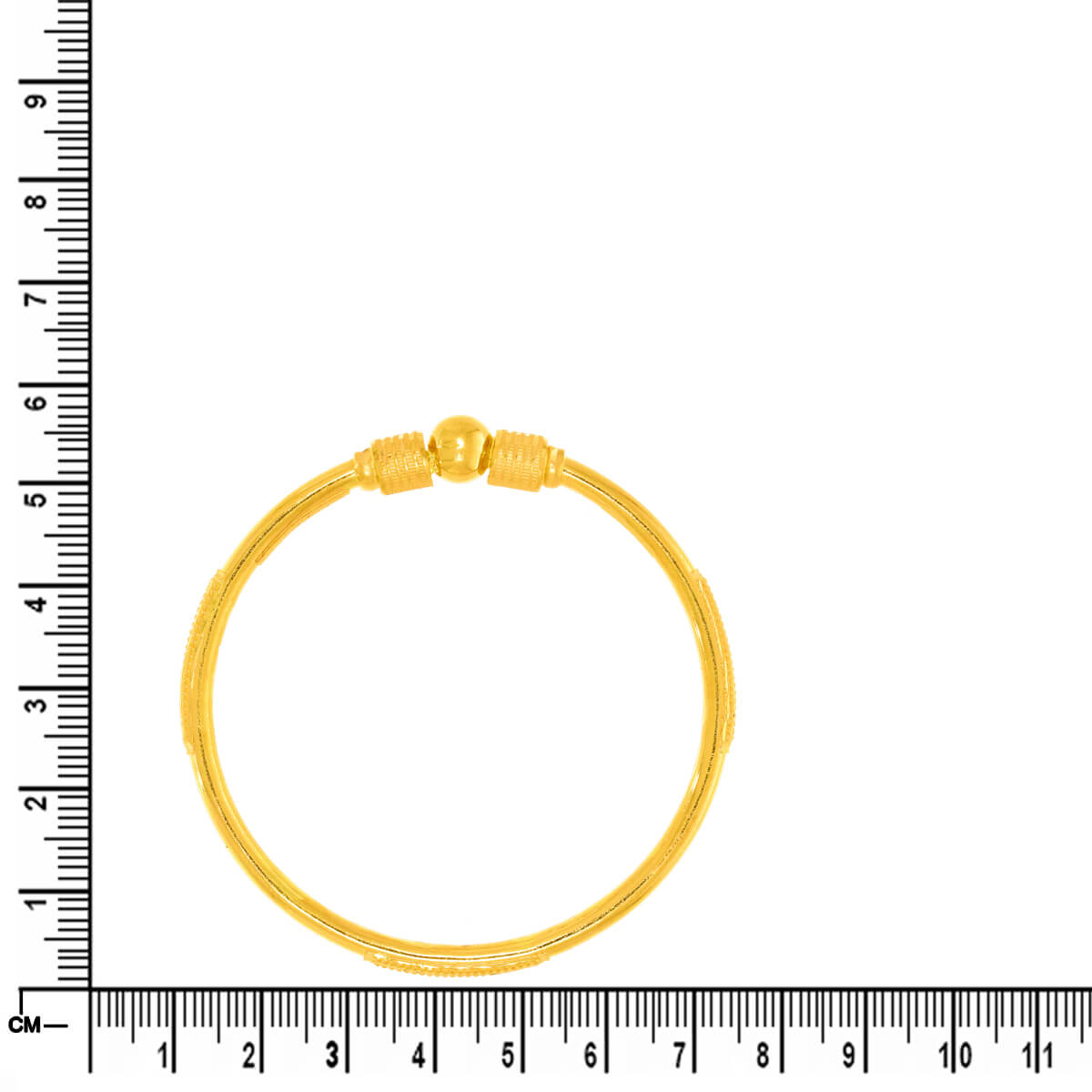Gold Bangle with Gleaming Charm