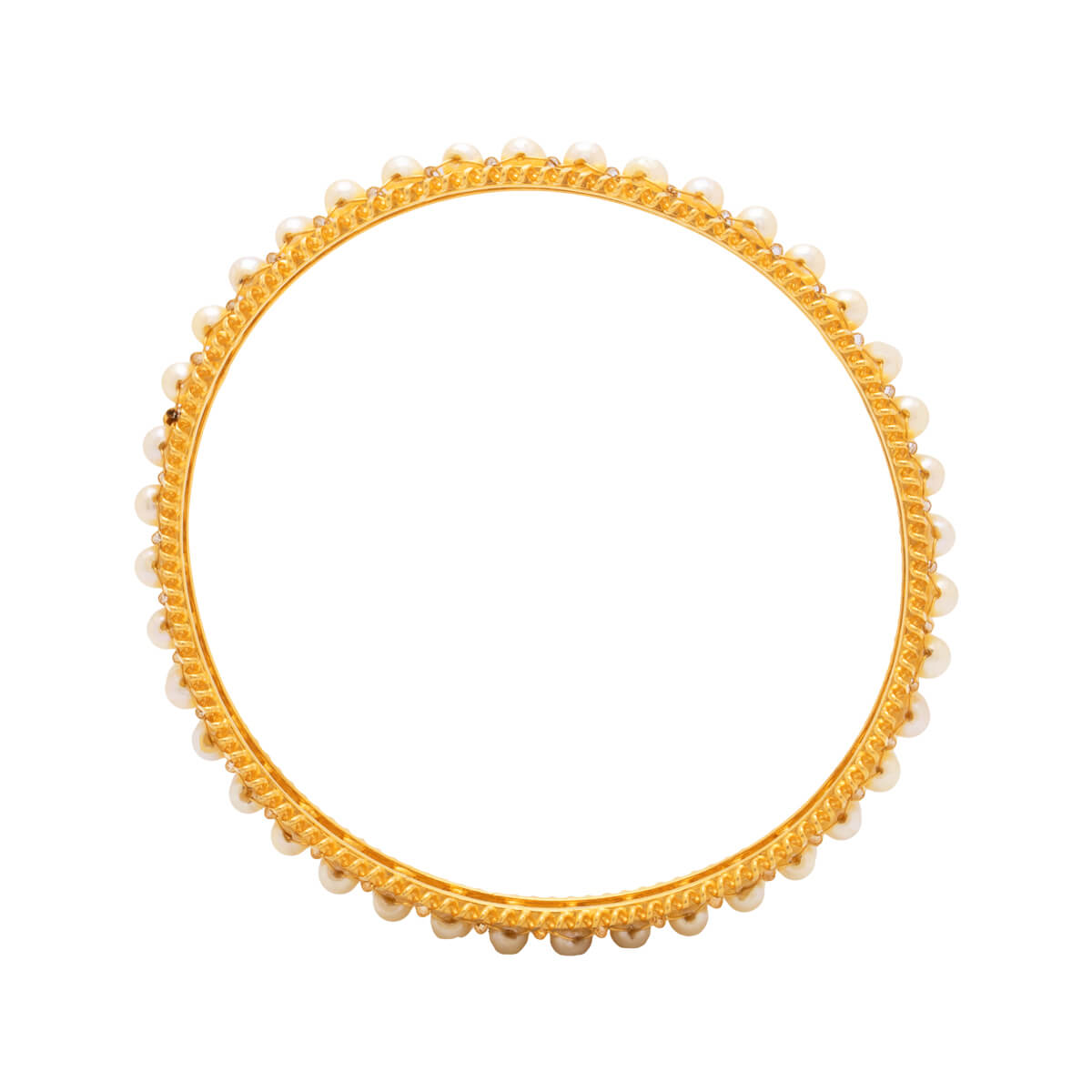 Graceful White Gold Bangle